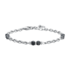 Bracciale Uomo Luca Barra In Acciaio Con Ematite Grigia