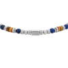 Bracciale Uomo Luca Barra In Acciaio Con Lapis E Occhio Di Tigre 2 Verre Gioielli - l'istituzione del gioiello