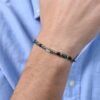 Bracciale Uomo Luca Barra In Acciaio Con Malachite E Agata 1 Verre Gioielli - l'istituzione del gioiello