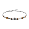 Bracciale Uomo Luca Barra In Acciaio E Occhio Di Tigre 1 - Verre Gioielli Bracciale Uomo Luca Barra In Acciaio E Occhio Di Tigre