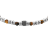 Bracciale Uomo Luca Barra In Acciaio E Occhio Di Tigre 2 Verre Gioielli - l'istituzione del gioiello