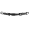 Bracciale Uomo Luca Barra In Acciaio Silver E Nero 1 Verre Gioielli - l'istituzione del gioiello