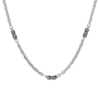 Collana Uomo Luca Barra In Acciaio Con Ematite Grigia 1 - Verre Gioielli Collana Uomo Luca Barra In Acciaio Con Ematite Grigia