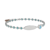 Bracciale Tennis Nanan In Argento 925 Con Zirconi Celesti E Targa 2 - Verre Gioielli Bracciale Tennis Nanan In Argento 925 Con Zirconi Celesti E Targa