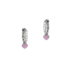 Orecchini Bambina Nanan A Cerchio In Argento 925 Zirconi Bianchi E Cuori Rosa 2 - Verre Gioielli Orecchini Bambina Nanan A Cerchio In Argento 925 Zirconi Bianchi E Cuori Rosa