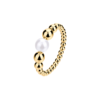Anello Donna Brosway Con Sfere In Acciaio Dorato E Perla Di Conchiglia 2 - Verre Gioielli Anello Donna Brosway Con Sfere In Acciaio Dorato E Perla Di Conchiglia