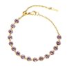 Bracciale Donna Brosway In Acciaio E Pvd Oro Giallo Con Cristalli Viola