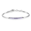 Bracciale Donna Brosway Semirigido Tennis In Acciaio Con Cristalli Viola