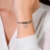 Bracciale Donna Luca Barra Con Quadrifoglio E Stella Polare E Cristalli Bianchi 2 Verre Gioielli - l'istituzione del gioiello