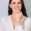 Bracciale Donna Luca Barra Con Quadrifoglio E Stella Polare E Cristalli Bianchi 3 Verre Gioielli - l'istituzione del gioiello