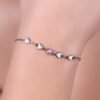 Bracciale Donna Luca Barra In Acciaio Con Cuore E Zircone Rosa 3 Verre Gioielli - l'istituzione del gioiello
