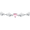 Bracciale Donna Luca Barra In Acciaio Con Cuore E Zircone Rosa 2 Verre Gioielli - l'istituzione del gioiello