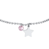Bracciale Donna Luca Barra In Acciaio Con Stella E Zircone Rosa 1 Verre Gioielli - l'istituzione del gioiello