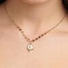 Collana Donna Brosway In Acciaio E Pvd Oro Con Madreperla E Luna Pendente 1 Verre Gioielli - l'istituzione del gioiello