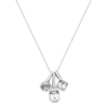 Collana Donna Brosway In Acciaio Silver E Cristalli Bianchi Pendenti