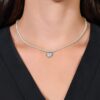 Collana Donna Luca Barra Con Perle Sintetiche E Cuore Con Zirconi Bianchi 3 Verre Gioielli - l'istituzione del gioiello