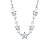 Collana Donna Luca Barra Con Stelle E Zirconi Bianchi In Acciaio 2 Verre Gioielli - l'istituzione del gioiello