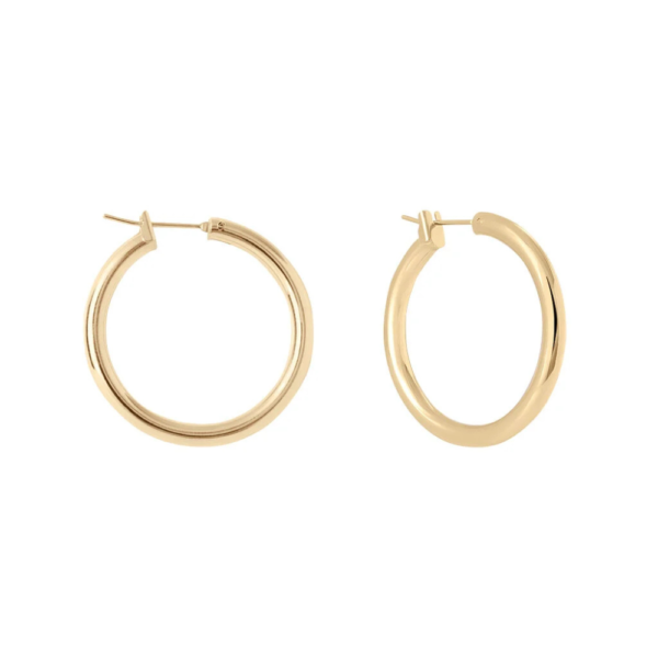 Orecchini Donna A Cerchio In Argento 925 Dorato A Canna Rotonda 3 Mm