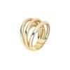 Anello Donna Fantasia Liu Jo In Acciaio Dorato 2 - Verre Gioielli Anello Donna Fantasia Liu Jo In Acciaio Dorato