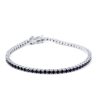 Bracciale Tennis Unisex In Argento 925 Con Pietre Nere