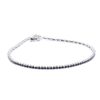 Bracciale Tennis Unisex In Argento 925 Con Pietre Nere