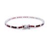 Bracciale Tennis Unisex In Argento 925 Con Pietre Rosse E Bianche 5 - Verre Gioielli Bracciale Tennis Unisex In Argento 925 Con Pietre Rosse E Bianche 1 Verre Gioielli - l'istituzione del gioiello