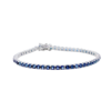 Bracciale Tennis Uomo In Argento 925 Con Pietre Blu