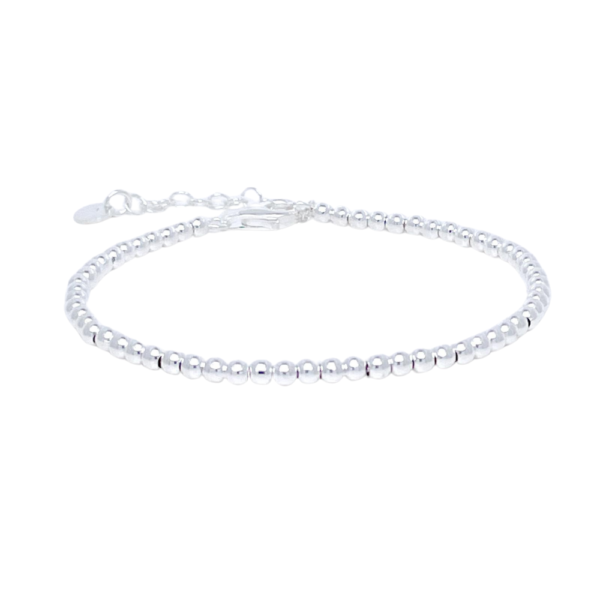 Bracciale Unisex In Argento 925 A Sfere Lucide - 3 Mm