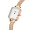 Orologio Donna Daniel Wellington In Acciaio Rosato Bezel Quadro Mini Con Zirconi 3 Verre Gioielli - l'istituzione del gioiello