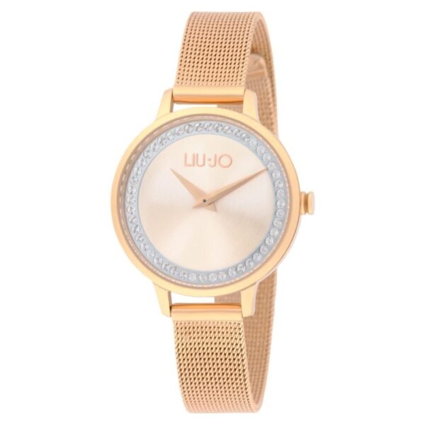 Orologio Donna Liu Jo In Acciaio Placcato Oro Rosa E Zirconi Bianchi Solo Tempo Casual Shine 3 - Verre Gioielli Orologio Donna Liu Jo In Acciaio Placcato Oro Rosa E Zirconi Bianchi Solo Tempo Casual Shine