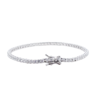 Bracciale Tennis Unisex In Argento 925 Con Pietre Bianche - 16 Cm 1 Verre Gioielli - l'istituzione del gioiello