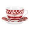 Set 2 Tazze The In Porcellana Stoneware Fade Armonia Rosso