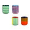 Set 4 Tazzine Da Caffe Wd Lifestyle in Porcellana Multicolor 2 - Verre Gioielli Set 4 Tazzine Da Caffe Wd Lifestyle in Porcellana Multicolor