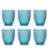 Set 6 Bicchieri Acqua In Vetro Turchese Soffiato Ibiza 2 - Verre Gioielli Set 6 Bicchieri Acqua In Vetro Turchese Soffiato Ibiza