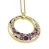 Collana Donna Boccadamo Placcata Oro Giallo Con Cerchio Pendente E Cristalli Multicolor 1 Verre Gioielli - l'istituzione del gioiello