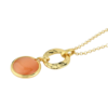 Collana Donna Boccadamo Placcata Oro Giallo Con Cristallo Arancione 4 Verre Gioielli - l'istituzione del gioiello
