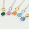 Collana Donna Boccadamo Placcata Oro Giallo Con Cristallo Arancione 3 Verre Gioielli - l'istituzione del gioiello