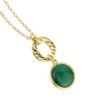 Collana Donna Boccadamo Placcata Oro Giallo Con Cristallo Verde 2 Verre Gioielli - l'istituzione del gioiello