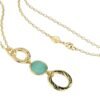 Collana Donna Boccadamo Placcata Oro Giallo Con Cristallo Verde Acqua 2 Verre Gioielli - l'istituzione del gioiello