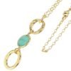 Collana Donna Boccadamo Placcata Oro Giallo Con Cristallo Verde Acqua 1 Verre Gioielli - l'istituzione del gioiello