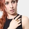 Anello Donna Unoaerre A 3 Fili In Bronzo Dorato Lux 2 Verre Gioielli - l'istituzione del gioiello