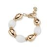 Bracciale Donna Sovrani In Ottone Con Agata Bianca E Zirconi 1 - Verre Gioielli Bracciale Donna Sovrani In Ottone Con Agata Bianca E Zirconi