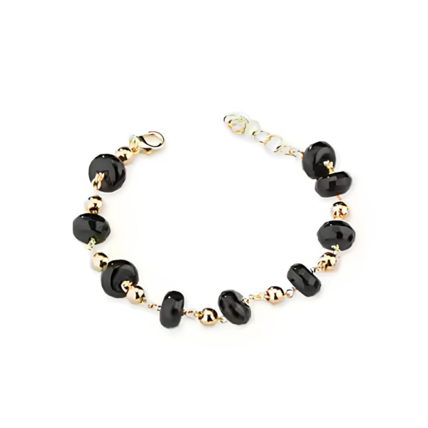 Bracciale Donna Sovrani In Ottone Con Agata Nera 3 - Verre Gioielli Bracciale Donna Sovrani In Ottone Con Agata Nera