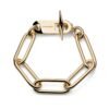 Bracciale Donna Unoaerre Catena Forzatina Piatta In Bronzo Con Pvd Oro Giallo Lux