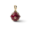 Charm Mina Unoaerre In Bronzo Dorato E Smalto Bordeaux 2 - Verre Gioielli Charm Mina Unoaerre In Bronzo Dorato E Smalto Bordeaux