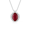 Collana Donna Pg Gioielli In Oro Bianco 18 Kt Con Rubino 0.20 Ct E Diamanti 0.02Ct 1 - Verre Gioielli Collana Donna Pg Gioielli In Oro Bianco 18 Kt Con Rubino 0.20 Ct E Diamanti 0.02Ct