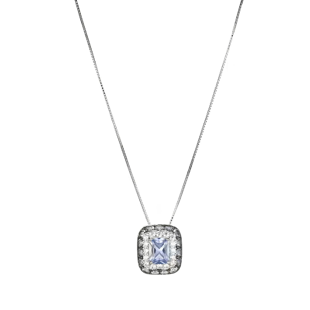 Collana Donna Sofia Milani In Argento 925 Con Zircone, Ciondolo A Pietra, Placcata Oro, Regolabile 42-45 Cm, In Scatola Regalo