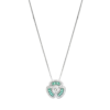 Collana Donna Sovrani In Argento 925 E Zirconi Verdi Con Pendente