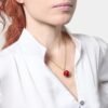 Collana Donna Unoaerre Con Charm Mina Rosso In Bronzo E Placcatura Oro GIallo 1 Verre Gioielli - l'istituzione del gioiello