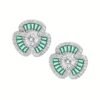 Orecchini Donna Fantasia In Argento 925 Con Cubic Zirconia E Zirconi Smeraldo